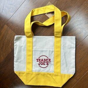 Trader Joes Mini Tote Bag Yellow